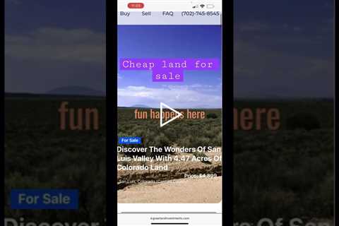 Cheap land for sale in Colorado greatlandinvestments.com 702-745-8545