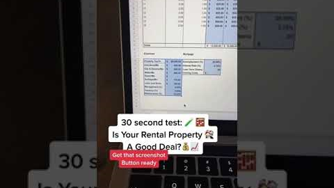 How do you know a rental property is a good deal in 30 seconds?