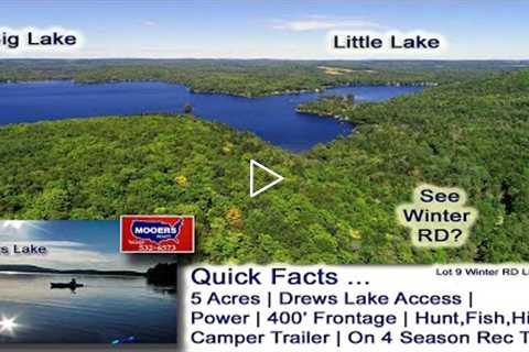 Camp Up In Maine | 5 Acres Land Near Drews Lake MOOERS REALTY VIDEO
