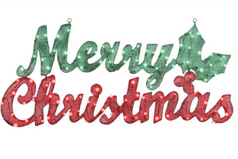 Merry Christmas Outdoor Lighted Sign