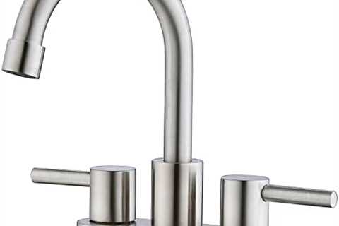 Bathroom Faucet, UERRIC 4 Inch Centerset Bathroom Sink Faucet 2 Handle Faucet for Bathroom Sink 3..