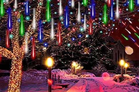 Meteor Shower Lights, Waterproof Falling Rain Lights with 30cm 8 Tubes 144 LED Falling Rain Drop..