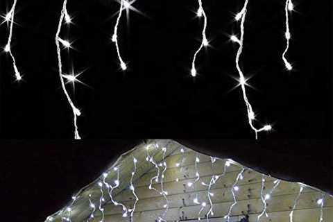 LED Icicle Lights 32.8Ft 400 LEDs with 80 Drops Waterproof Outside Christmas Lights Fairy String..
