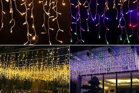 Color Changing Led Icicle Christmas Lights Outdoor, 19.6 Feet 54 Drops with 306 Led, 11 Modes..