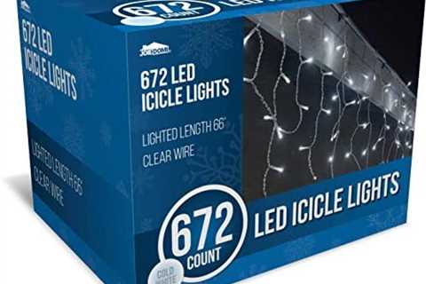 672 LED Christmas Icicle Lights for Indoor & Outdoor Decorations, Christmas Events, Christmas Eve..
