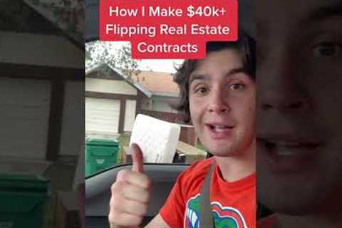 Make $40k+ a Month Flipping Real Estate Contracts! 🏡 #shorts #youtubeshorts #viral #sidehustle