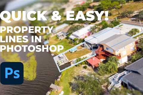 Add Property Lines to Drone Photos in Photoshop  - Quick & Easy