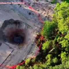 Large hole opens on Florida property
