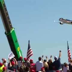 WATCH: Trump Force One Does A Low Fly-Over Rally Crowd In Wilmington, NC