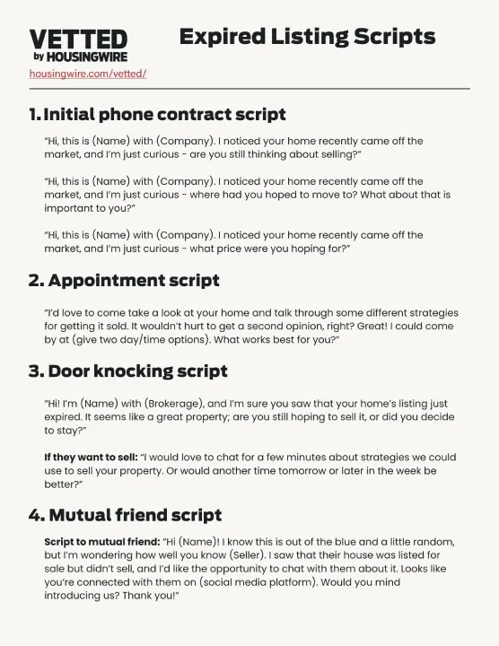 12 expired listing scripts for 2025 + best practices