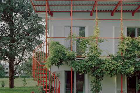 Red Piping Punches Up a Liechtenstein Home Split Into Two Units