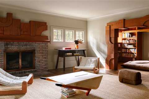 How They Pulled It Off: Two  Salvaged Wood Sculptures Custom-Made For a 116-Year Old House