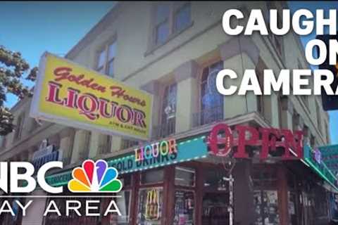 Video shows Oakland shop employee pulling out gun on large group